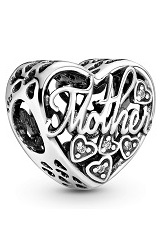 beautiful silver cz mother and son Pandora baby charm